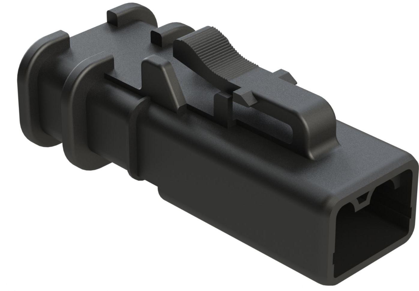 Amphenol-ATP06-2S-OMBLK Einzeladersteckverbinder, Gehäuse Conn Discrete Wire Housing Straight Body, 25 AMPS, Thermoplastic Material