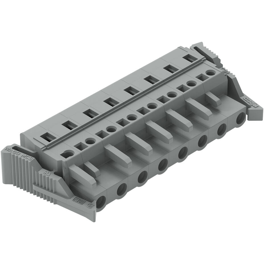 WAGO-231-208/037-000 Steckverbinder, Klemmenblöcke 1-Conductor Female Plug, Locking lever, 2.5 mm2, Pin spacing 7.5 mm, 8-pole