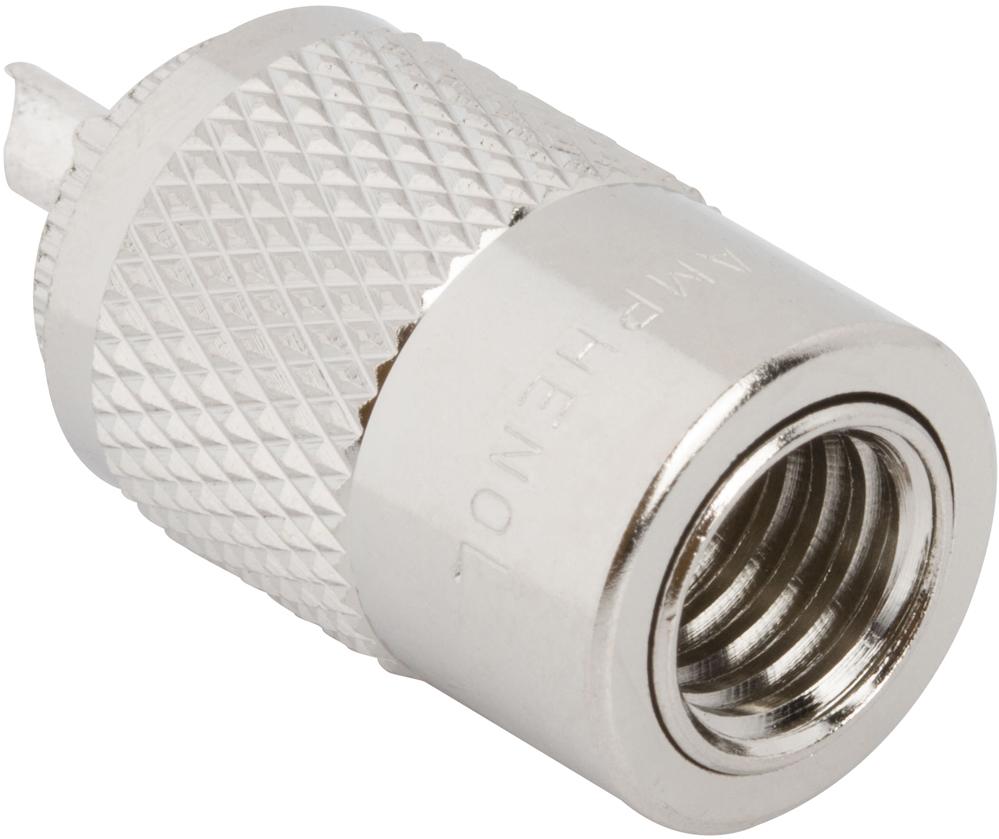 Amphenol RF-083-1SP-15RFX Connector RF Conn UHF 0Hz to 0.3GHz Solder ST Cable Mount PL Silver