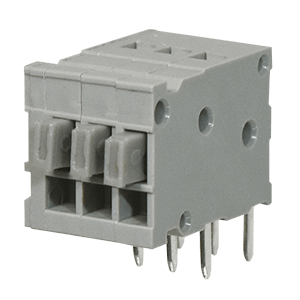 Same Sky (formerly CUI Devices)-TBL009-254-02GY-2GY Bloques terminales del conector Conn Terminal Block 2 POS 2.54mm Solder RA Thru-Hole 5A/Contact