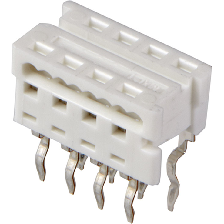 Molex-905841308 Cabezales del conector y receptáculos PCB Conn IDC Connector RCP 8 POS 1.27mm IDT RA Thru-Hole Picoflex Tube