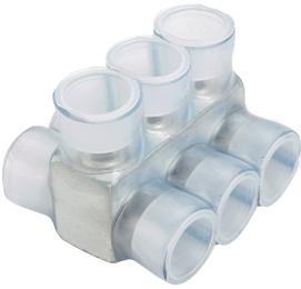 Panduit-PCSB250-5-4Y Steckverbinder, Klemmenblöcke Conn Multi-Tap Connector F 5 POS 24.63mm Screw RA Cable Mount