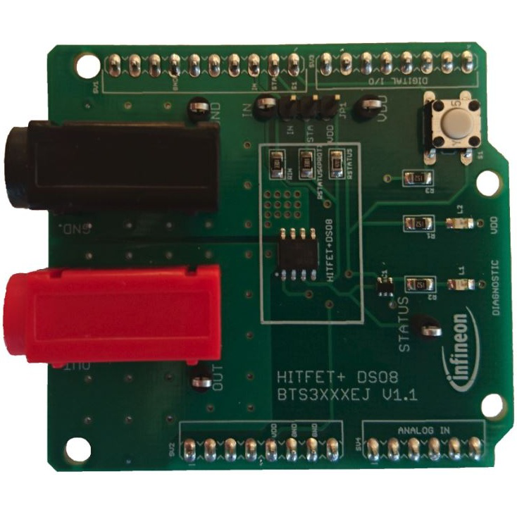 Infineon Technologies AG-BTS3050EJDEMOBOARDTOBO1 Energiemanagement, Entwicklungsplatinen und -kits Current Limit Switch Board
