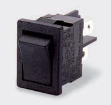Bulgin Components PLC-H8550VBBB-B Switch Rocker Switch Rocker ON OFF DPST Quick Connect Curved Rocker 15A 277VAC 372.85VA