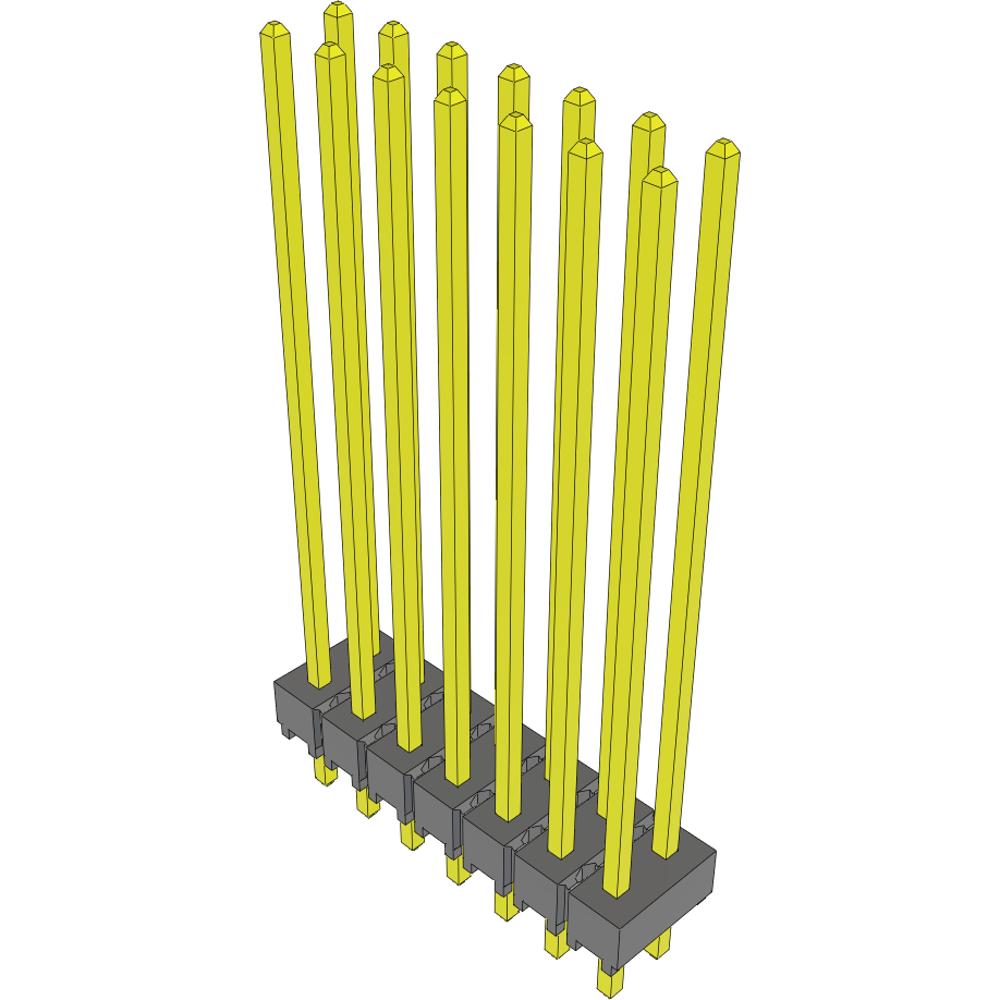 Samtec-HTSW-107-20-G-D Steckverbinderleisten und Leiterplattenbuchsen Conn Unshrouded Header HDR 14 POS 2.54mm Solder ST Top Entry Thru-Hole Bulk