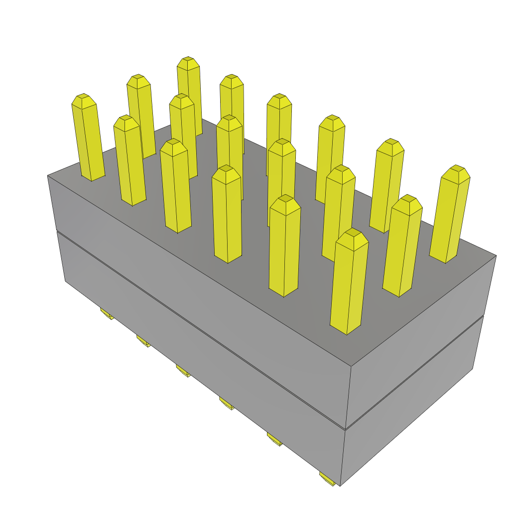 Samtec-TW-06-01-L-T-160-060 Steckverbinderleisten und Leiterplattenbuchsen Conn Board Stacker HDR 18 POS 2mm Solder ST Top Entry Thru-Hole Bulk