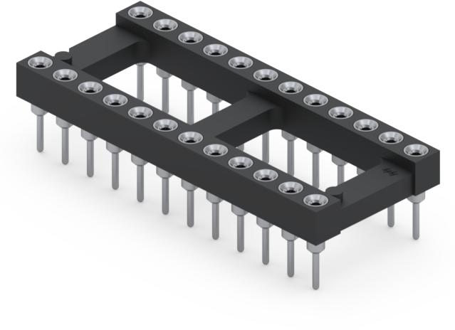 Mill-Max-110-44-424-41-001000 Steckverbinder, Buchsen Conn DIP Socket SKT 24 POS 2.54mm Solder ST Thru-Hole Tube