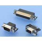 D-Sub Connectors, Right-Angled, Solder Pins-Euro-Style