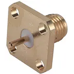 Conn SMA 0Hz to 18GHz 50Ohm Solder ST Flange Mount RCP Gold Over Nickel Phosphorus Tray
