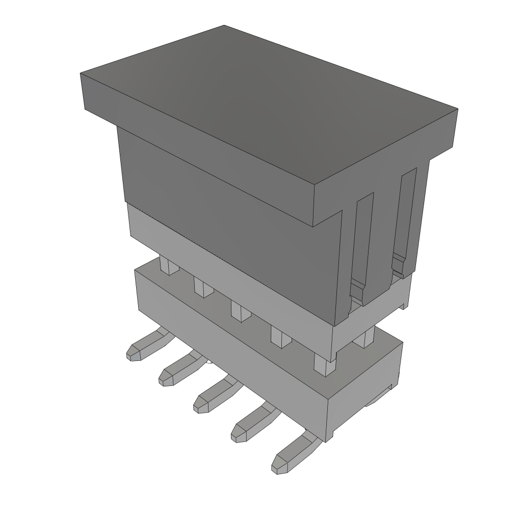 Samtec-TW-05-09-T-D-250-SM-A-P-TR Connector Headers and PCB Receptacles Conn Board Stacker HDR 10 POS 2mm Solder ST Top Entry SMD T/R