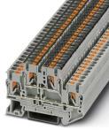 PHOENIX CONTACT-PITTB 2.5-PV Steckverbinder, Klemmenblöcke Conn Double-Level Terminal Block F 4 POS Push-In Spring T DIN Rail 22A