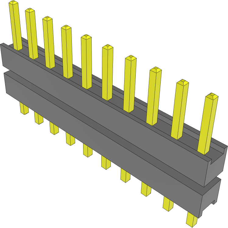 Samtec-DW-10-08-F-S-235 Steckverbinderleisten und Leiterplattenbuchsen Conn Board Stacker HDR 10 POS 2.54mm Solder ST Top Entry Thru-Hole Bulk