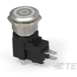 TE Connectivity-2364688-8 Interruttore a pressione Switch Push Button ON ON SPDT Flush Round Button 16A 125VAC Locking Panel Mount Quick Connect Loose