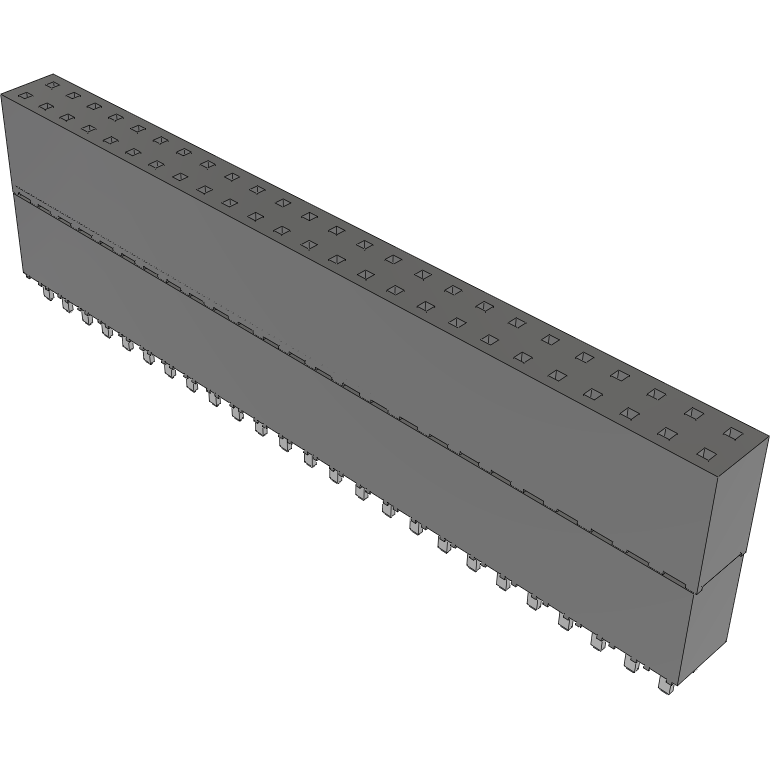 Samtec-ESW-125-33-L-D Steckverbinderleisten und Leiterplattenbuchsen Conn Elevated Socket SKT 50 POS 2.54mm Solder ST Top Entry Thru-Hole Tube