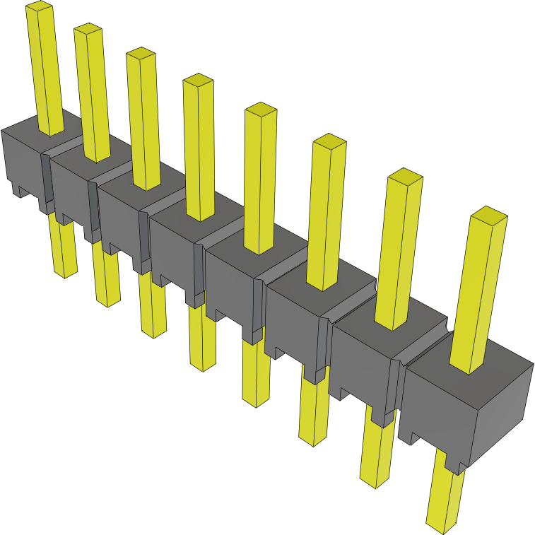Samtec-MTSW-108-07-T-S-185 Steckverbinderleisten und Leiterplattenbuchsen Conn Unshrouded Header HDR 8 POS 2.54mm Solder ST Top Entry Thru-Hole Bulk
