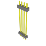 Conn Board Stacker HDR 4 POS 2.54mm Solder ST Top Entry Thru-Hole Bulk