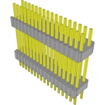 Conn Board Stacker HDR 34 POS 1.27mm Solder ST Thru-Hole Tube
