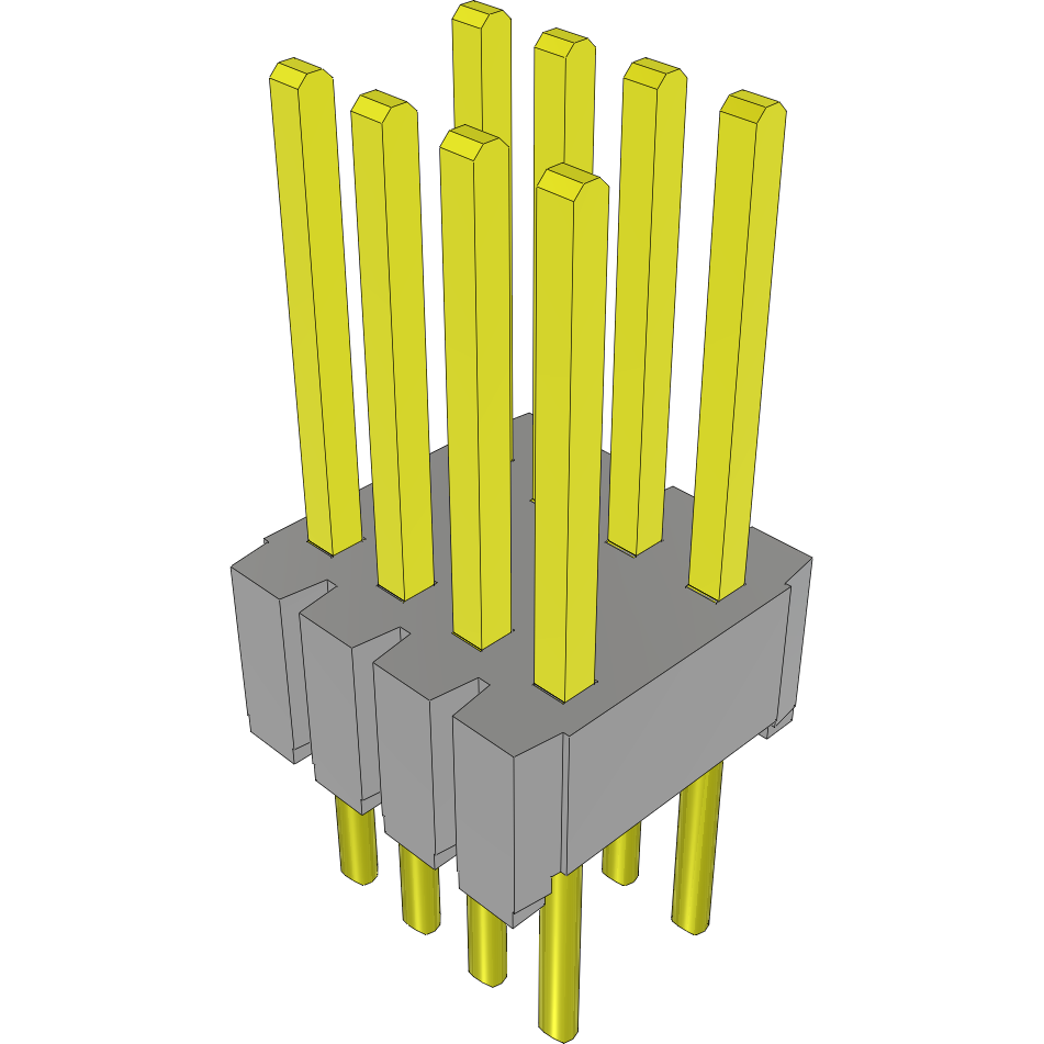 Samtec-HTMS-104-01-L-D Piastre connettori e prese PCB Conn Unshrouded Header HDR 8 POS 1.27mm Solder ST Top Entry Thru-Hole Layer