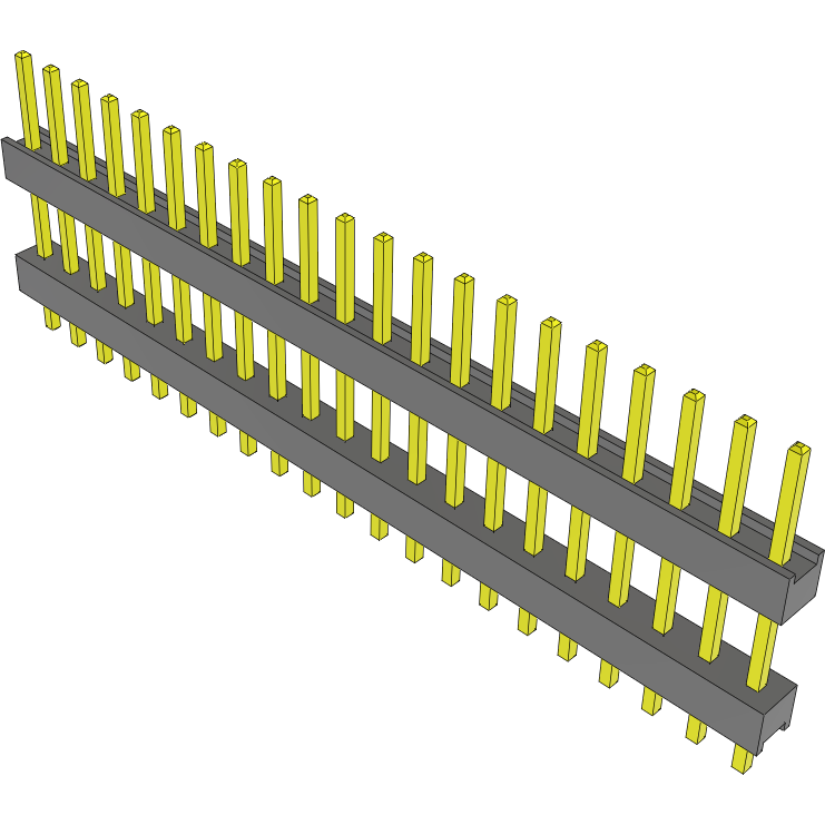 Samtec-DW-21-09-T-S-405 连接器插头及 PCB 插座 Conn Board Stacker HDR 21 POS 2.54mm Solder ST Top Entry Thru-Hole Bulk