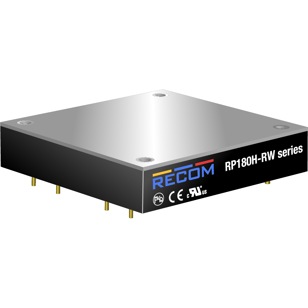 RECOM Power GmbH-RP180H-11048SRW/P DC to DC Converter and Switching Regulator Module Module DC-DC 110VIN 1-OUT 48V 3.8A 182W 9-Pin Half-Brick Tray