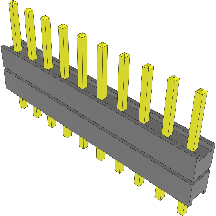 Samtec-DW-10-08-T-S-215 Steckverbinderleisten und Leiterplattenbuchsen Conn Board Stacker HDR 10 POS 2.54mm Solder ST Top Entry Thru-Hole Bulk