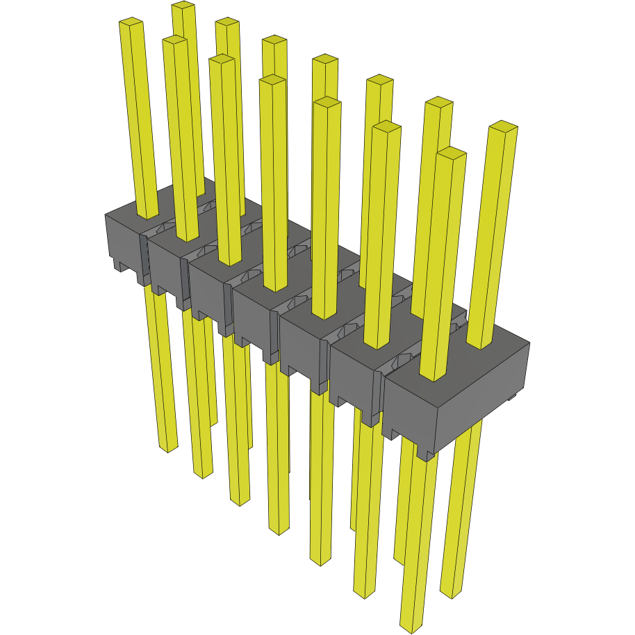 Samtec-MTSW-107-10-G-D-325 Steckverbinderleisten und Leiterplattenbuchsen Conn Unshrouded Header HDR 14 POS 2.54mm Solder ST Top Entry Thru-Hole Bulk