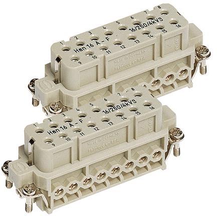 HARTING Technology Group-09200162813 Connector Rectangular Conn Rectangular F 32Power/2Ground POS Screw ST Panel Mount