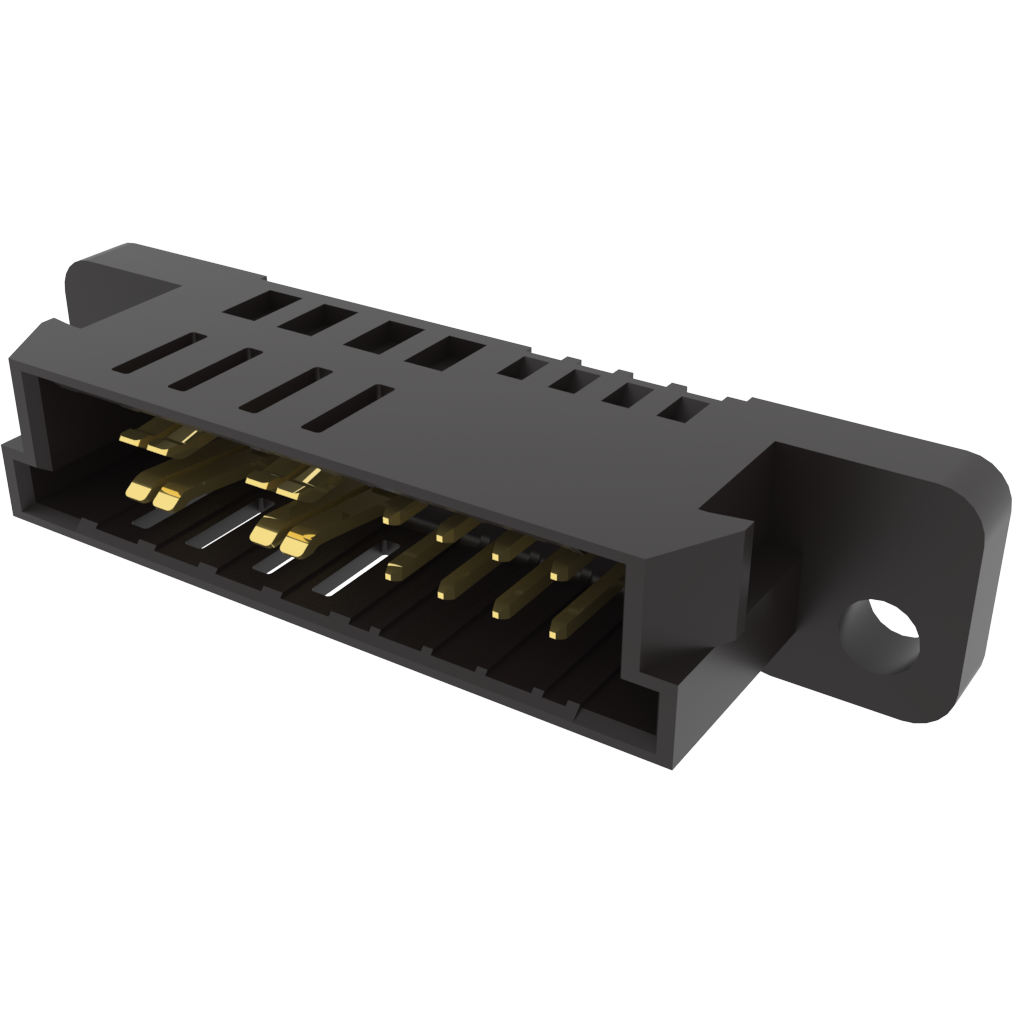 Amphenol Communications Solutions-10164599-00H480PLF Embases de raccordement et réceptacles PCB Mini Cable-to-Board Squeeze-to-Release Latch Vertical Header, 4P+8S