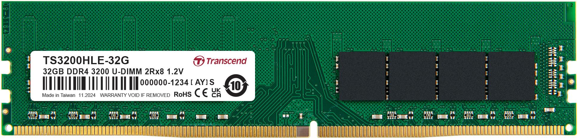 Transcend Information-TS3200HLE-32G Memory Modules DRAM Module DDR4 SDRAM 32Gbyte 288 Long UDIMM Bulk