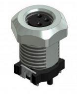 CONEC-42-01230 Steckverbinder, rund Conn M8 Circular SKT 3 POS Solder ST Thru-Hole 3 Terminal 1 Port Bulk