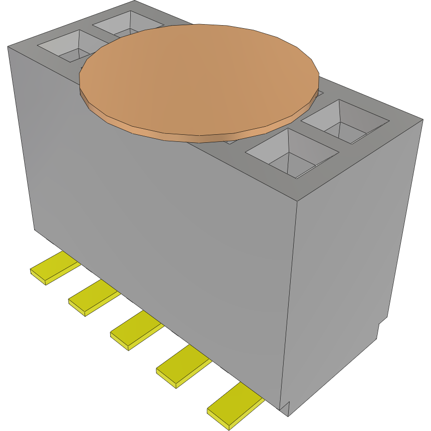 Samtec-SFMC-105-L2-L-D-K-TR Connector Headers and PCB Receptacles Conn Socket Strip SKT 10 POS 1.27mm Solder ST Top Entry SMD T/R