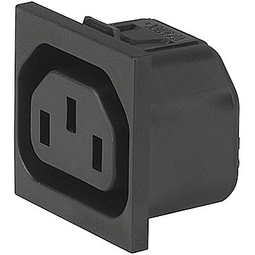 SCHURTER-6650.4512 Raccordement d'alimentation Conn Power F 3 POS Solder ST Thru-Hole 3 Terminal 1 Port Bag