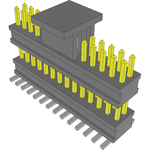 Conn Board Stacker HDR 28 POS 1.27mm Solder ST Top Entry SMD FLEX STACK™ T/R