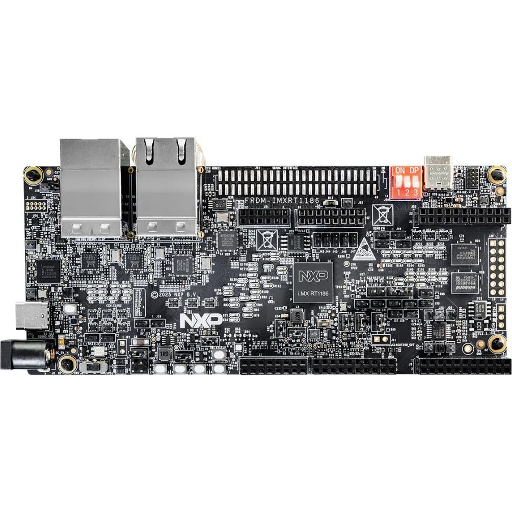 NXP Semiconductors-FRDM-IMXRT1186 Eingebettete Systementwicklungsboards und -kits MIMXRT1186CVJ8C Application Processor and SOC Development Board 32MB RAM 16MB/64MB Flash/QSPI Flash FreeRTOS/Zephyr