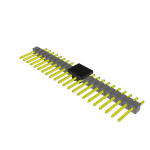 Conn Unshrouded Header HDR 22 POS 2.54mm Solder RA Side Entry SMD Tube