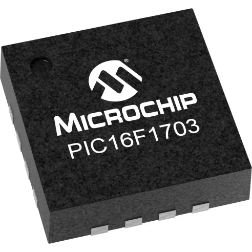 Microchip Technology-PIC16F1703T-I/ML Microcontrollers - MCUs MCU 8-bit PIC RISC 3.5KB Flash 2.5V/3.3V/5V 16-Pin QFN EP T/R