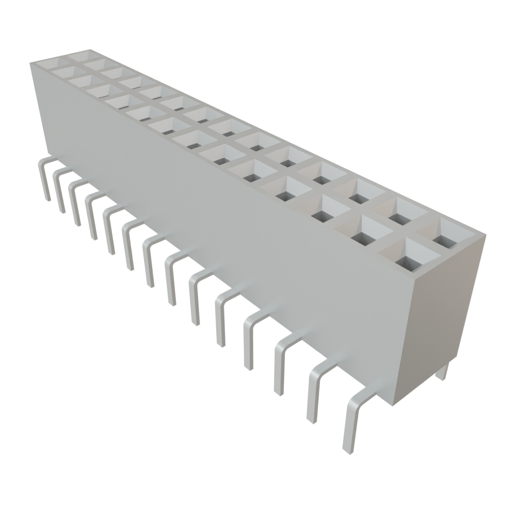 Samtec-BCS-114-L-D-PE Steckverbinderleisten und Leiterplattenbuchsen Conn Socket Strip SKT 28 POS 2.54mm Solder ST Top Entry Thru-Hole TIGER CLAW™ Tube