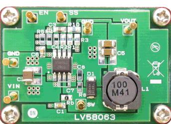 onsemi-LV58063MCGEVB Cartes et kits de développement de gestion de la puissance LV58063MC-AH DC to DC Converter and Switching Regulator Chip Evaluation Board