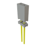 Conn Elevated Socket SKT 2 POS 2mm Solder ST Top Entry Thru-Hole Layer