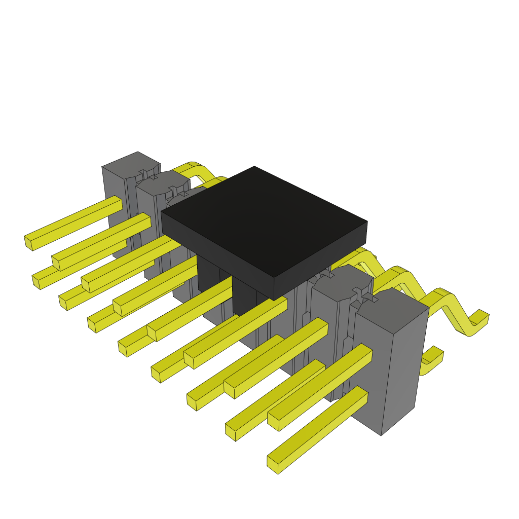 Samtec-TSM-108-01-F-DH-P-TR Piastre connettori e prese PCB Conn Unshrouded Header HDR 16 POS 2.54mm Solder RA Side Entry SMD T/R