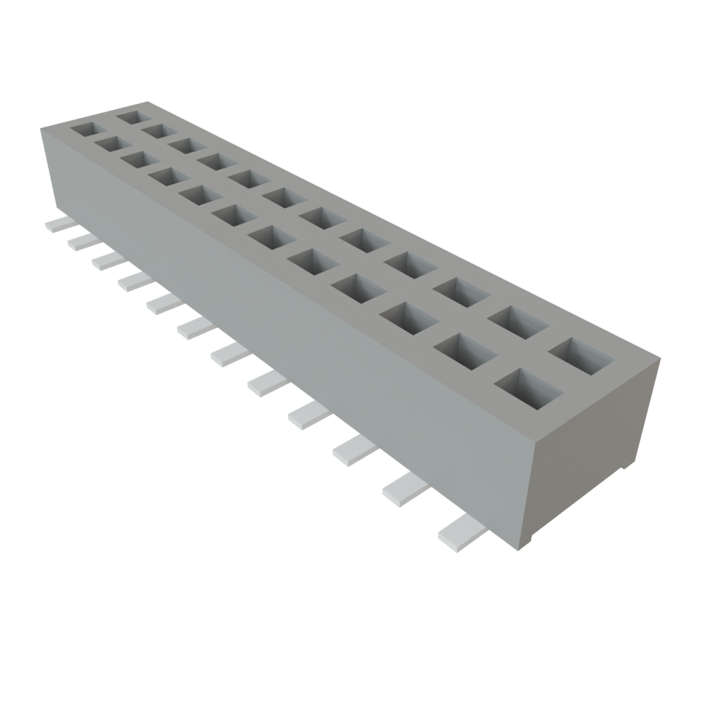 Samtec-CLP-112-02-L-D-BE-A Steckverbinderleisten und Leiterplattenbuchsen Conn Socket Strip SKT 24 POS 1.27mm Solder ST Bottom Entry SMD TIGER CLAW™ Tube