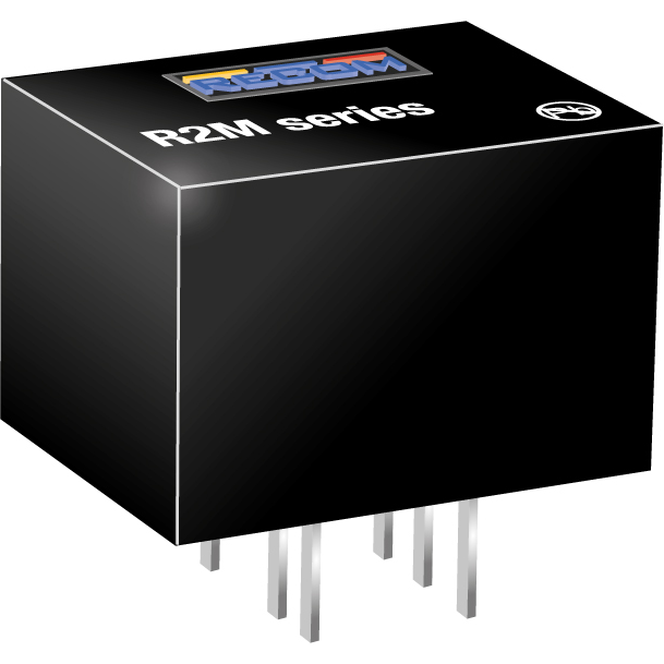 RECOM Power-R2M-2412D DC/DC-Wandler und Spannungsreglermodul Module DC-DC 24VIN 2-OUT -12V/12V -0.083A/0.083A 2W 6-Pin DIP Tube
