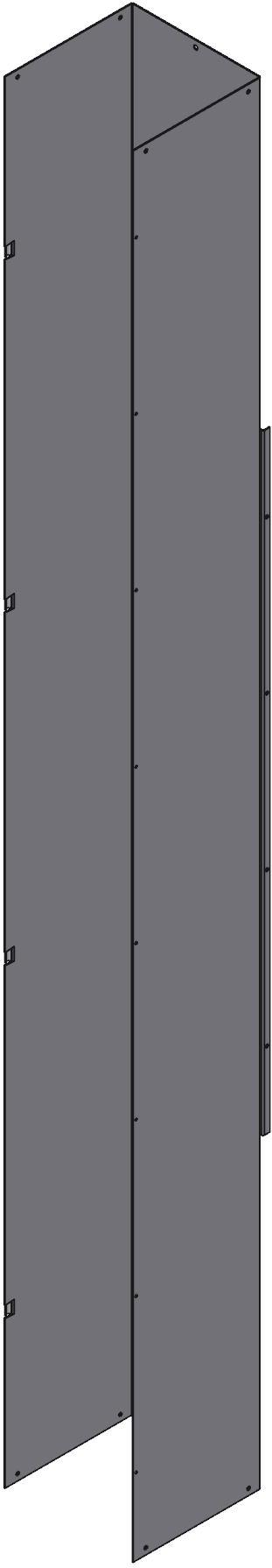 Hammond Manufacturing-CWST1096NK Verdrahtungskanäle Wiring Ducts Hinged Cover Square with Cover Steel Gray