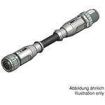 Connecting cable M12x1 360° shielding male connector axial male connector axial