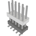 Conn Board Stacker HDR 10 POS 2.54mm Solder ST Top Entry SMD Tube