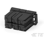 TE Connectivity-3-917807-3 Connector Discrete Wire Housing Conn Housing RCP 6 POS 10.16mm Crimp ST Panel Mount Black Bag