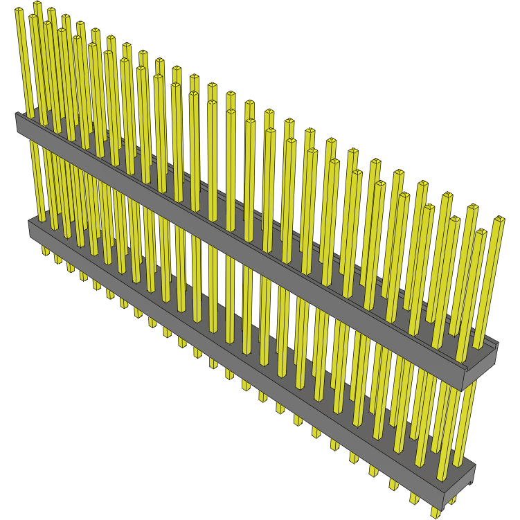 Samtec-DW-25-19-L-D-700 Embases de raccordement et réceptacles PCB Conn Board Stacker HDR 50 POS 2.54mm Solder ST Top Entry Thru-Hole Bulk