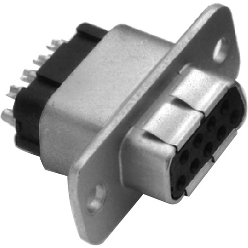 Molex-73284-3041 Steckverbinder, D-Sub Conn D-Sub F 9 POS 1.38mm Solder Cup ST Cable Mount 9 Terminal 1 Port Tray