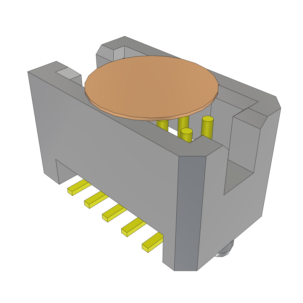 Samtec-TFML-105-02-L-D-A-K-TR Cabezales del conector y receptáculos PCB Conn Shrouded Header (4 Sides) HDR 10 POS 1.27mm Solder ST Top Entry SMD TIGER EYE™ T/R