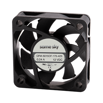 Same Sky (formerly CUI Devices)-CFM-5015CF-160-374 Souffleurs et ventilateurs DC Fan Axial omniCOOL Bearing 12V 10.8V to 13.2V 15.57CFM 37.4dB 50 X 50 X 15.5mm Box